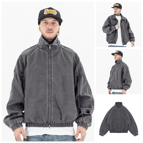FG®️| ÁO KHOÁC RETRO KHÓA KÉO UNISEX FG SW137