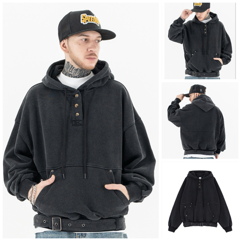 FG®️| ÁO KHOÁC HOODIE WASH RETRO UNISEX FG F227