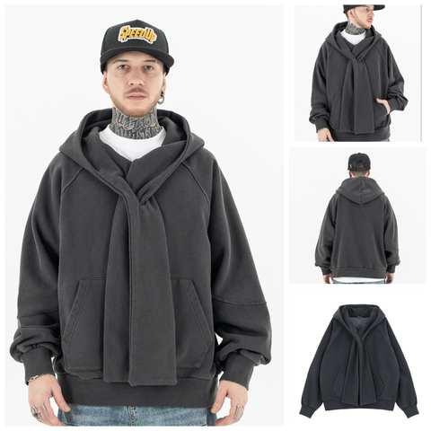 FG®️| ÁO KHOÁC HOODIE WASH RETRO CÁCH ĐIỆU UNISEX FG F232
