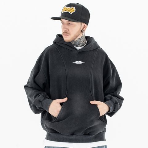 FG®️| ÁO KHOÁC HOODIE WASH LOGO RETRO UNISEX FG F229