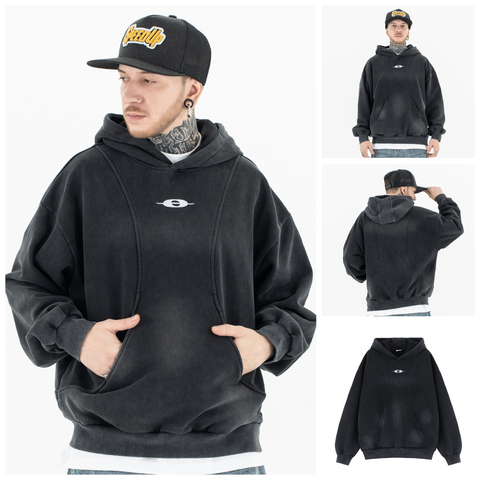 FG®️| ÁO KHOÁC HOODIE WASH LOGO RETRO UNISEX FG F229