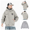 FG®️| ÁO KHOÁC HOODIE WASH RETRO CÚC BẤM THÊU LOGO UNISEX FG F226