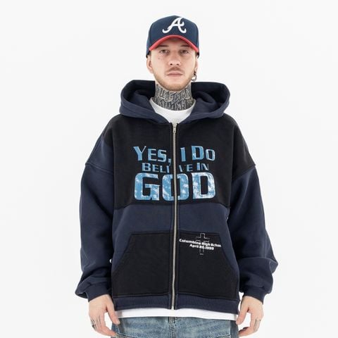 FG®️| ÁO KHOÁC HOODIE WASH KHÓA KÉO GOD UNISEX FG F217