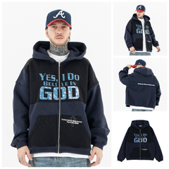 FG®️| ÁO KHOÁC HOODIE WASH KHÓA KÉO GOD UNISEX FG F217