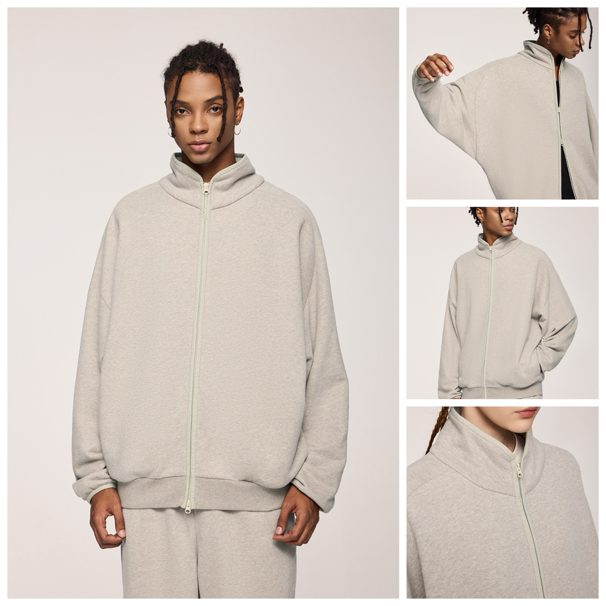 INF®️| ÁO KHOÁC THỂ THAO CỔ ĐỨNG STREET DOUBLE PULL UP UNISEX INF 5376