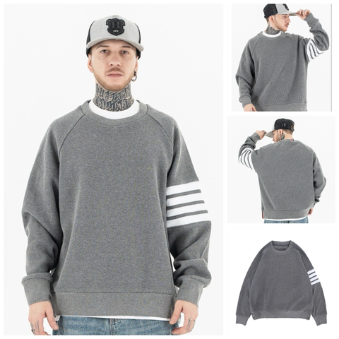 FG®️| ÁO SWEATER WASH RETRO CÁCH ĐIỆU SỌC TAY ÁO UNISEX FG ZB0123