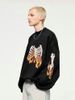 INF®️| ÁO SWEATER NỈ CỔ TRÒN NHUNG DÁNG RỘNG IN NGỌN LỬA UNISEX INF 4420