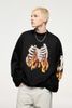 INF®️| ÁO SWEATER NỈ CỔ TRÒN NHUNG DÁNG RỘNG IN NGỌN LỬA UNISEX INF 4420