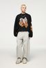 INF®️| ÁO SWEATER NỈ CỔ TRÒN NHUNG DÁNG RỘNG IN NGỌN LỬA UNISEX INF 4420