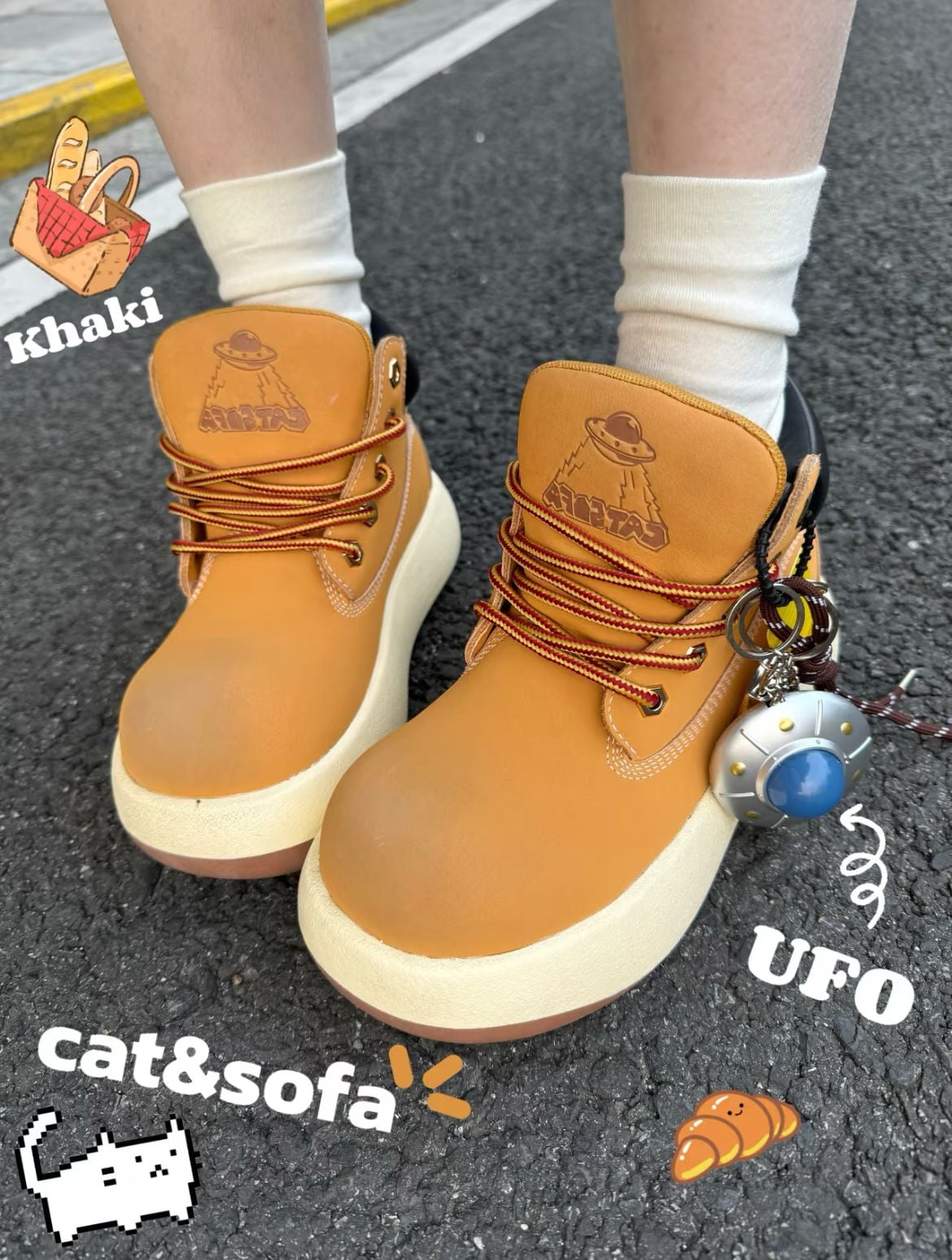 CATSOFA ™️| GIÀY SNEAKER UNISEX UFO YELLOW X CAT&SOFA CS2018