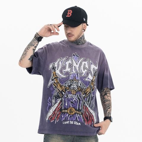 FG®️| ÁO THUN CỔ TRÒN NGẮN TAY WASH IN HÌNH KINGS FG F168