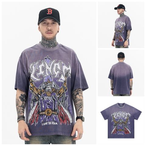 FG®️| ÁO THUN CỔ TRÒN NGẮN TAY WASH IN HÌNH KINGS FG F168