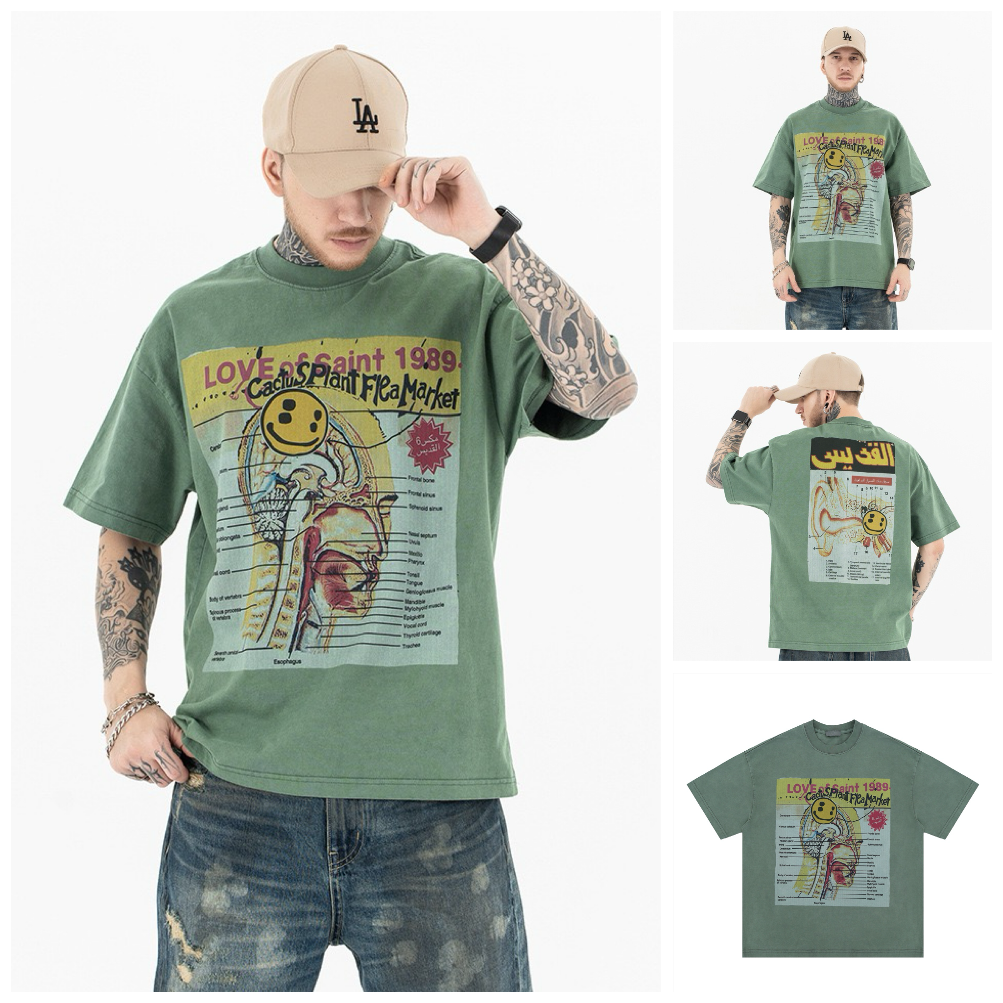 FG®️| ÁO THUN CỔ TRÒN TAY NGẮN DÁNG RỘNG IN HÌNH GRAFFITI FG F264