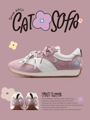 CATSOFA ™️| GIÀY SNEAKER EMOJI LAB PINK UNISEX CAT&SOFA CS25008