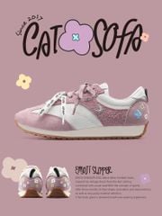 CATSOFA ™️| GIÀY SNEAKER EMOJI LAB PINK UNISEX CAT&SOFA CS25008