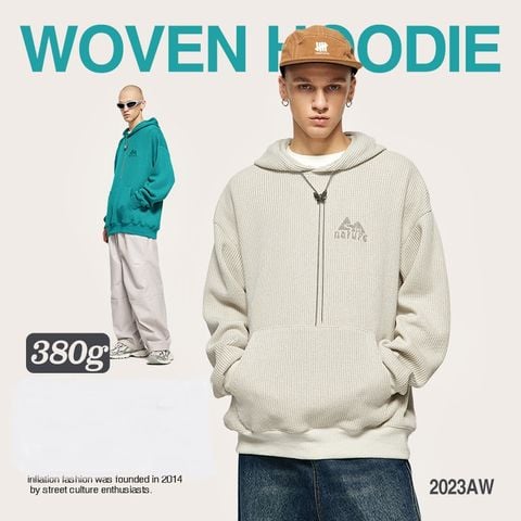 INF ™️| ÁO HOODIE DỆT KIM THÊU CÓ MŨ ĐẦU INF 4327