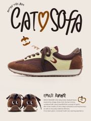 CATSOFA ™️| GIÀY SNEAKER EMOJI LAB BROWN UNISEX CAT&SOFA CS25008