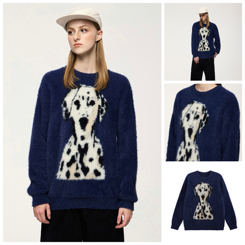 INF®️| ÁO SWEATER LEN DỆT HOA DALMATIAN UNISEX INF 10205
