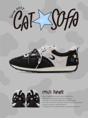 CATSOFA ™️| GIÀY SNEAKER EMOJI LAB BLACK UNISEX CAT&SOFA CS25008