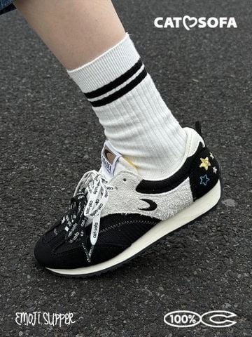 CATSOFA ™️| GIÀY SNEAKER EMOJI LAB BLACK UNISEX CAT&SOFA CS25008