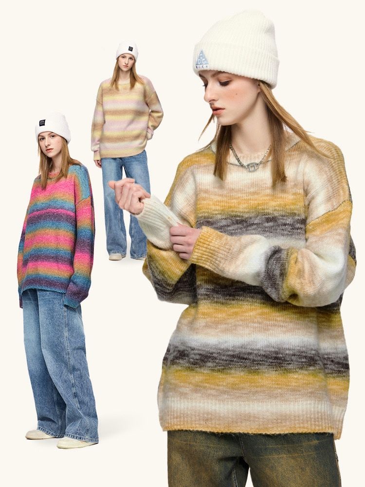 INF®️| ÁO SWEATER LEN SỌC NHIỀU MÀU UNISEX INF 10202