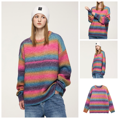 INF®️| ÁO SWEATER LEN SỌC NHIỀU MÀU UNISEX INF 10202
