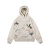 FG ™️| GRAFFITI ANGEL DEVIL RETRO WASH OLD HOODIE FG E773
