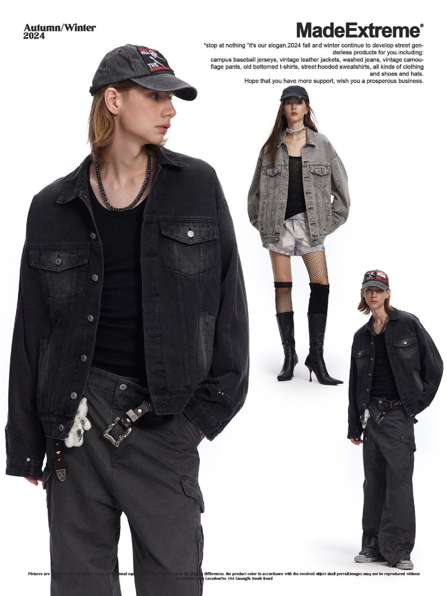 MADEEXTREME®️| ÁO KHOÁC DENIM WASH RETRO AMERICAN DÁNG RỘNG UNISEX MADE DY956