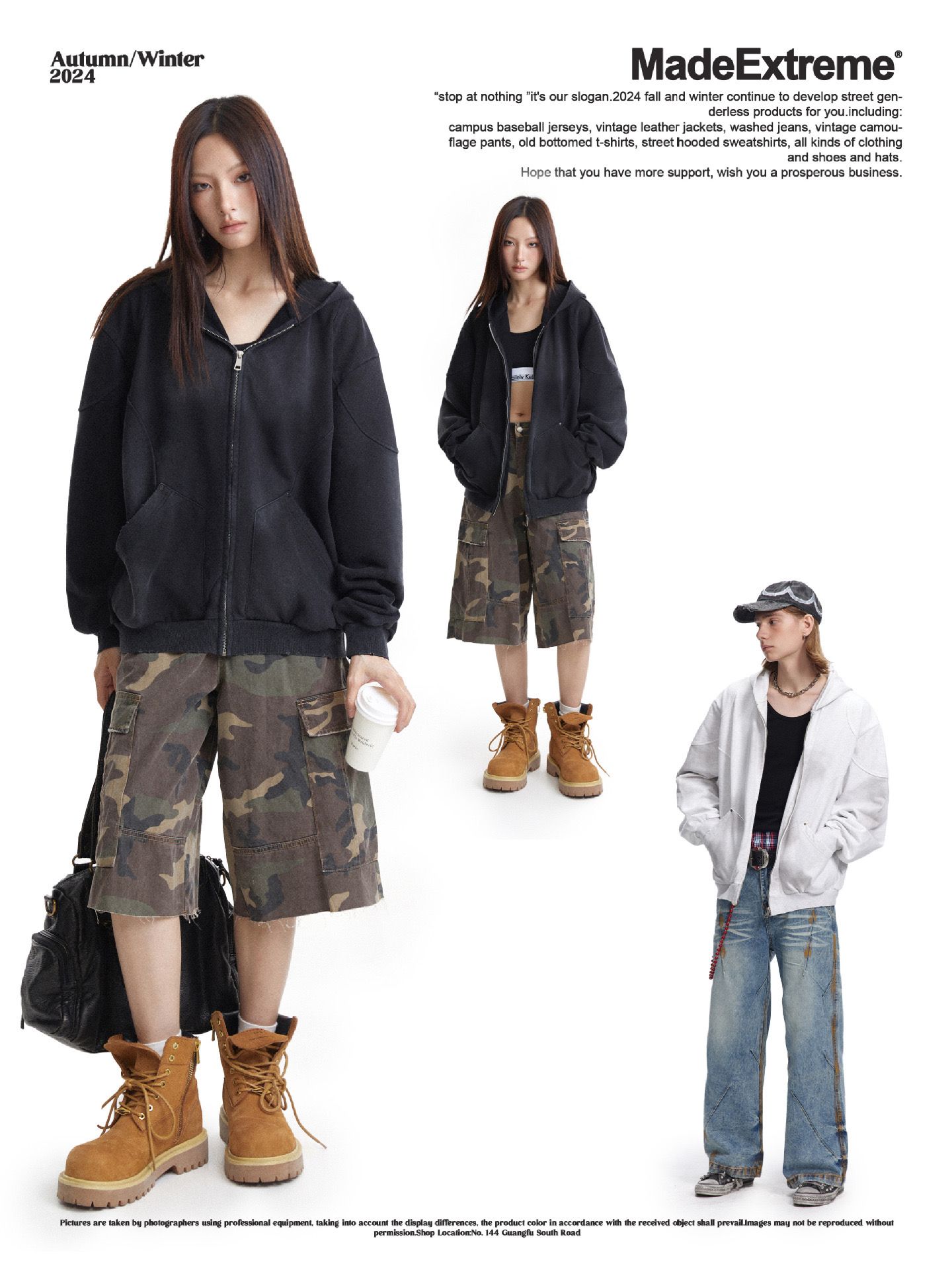 MADEEXTREME®️| ÁO KHOÁC HOODIE WASH TRƠN MÀU UNISEX MADE 241115