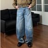 MADEEXTREME®️| QUẦN JEAN ỐNG RỘNG RÁCH WASH RETRO UNISEX MADE 240607