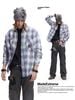 MADEEXTREME®️| ÁO SƠ MI DÀI TAY HỌA TIẾT KẺ SỌC REN CHẮP VÁ CÚC ÁO PHÁ HỦY UNISEX MADE 241156