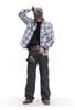 MADEEXTREME®️| ÁO SƠ MI DÀI TAY HỌA TIẾT KẺ SỌC REN CHẮP VÁ CÚC ÁO PHÁ HỦY UNISEX MADE 241156