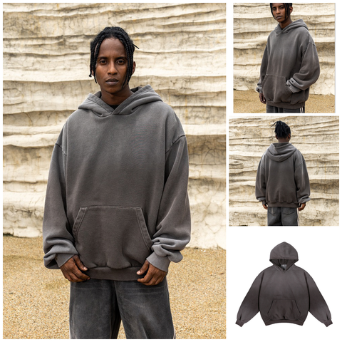 FG ™️| ÁO HOODIE OVERSIZE TRÙM ĐẦU CAO CẤP TRƠN PARIS GRADIENT FG K199