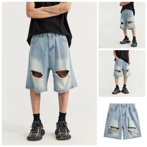 INF ™️| QUẦN SHORT DENIM RÁCH XƯỚC CÁ TÍNH INF 12375