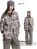 MADE®️| ÁO SƠ MI DÀI TAY KẺ SỌC THÊU CHỮ STREET UNISEX MADE 241083