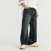 INF®️| QUẦN JEANS ỐNG RỘNG WASH CẮT CỔ ĐIỂN INF 12471