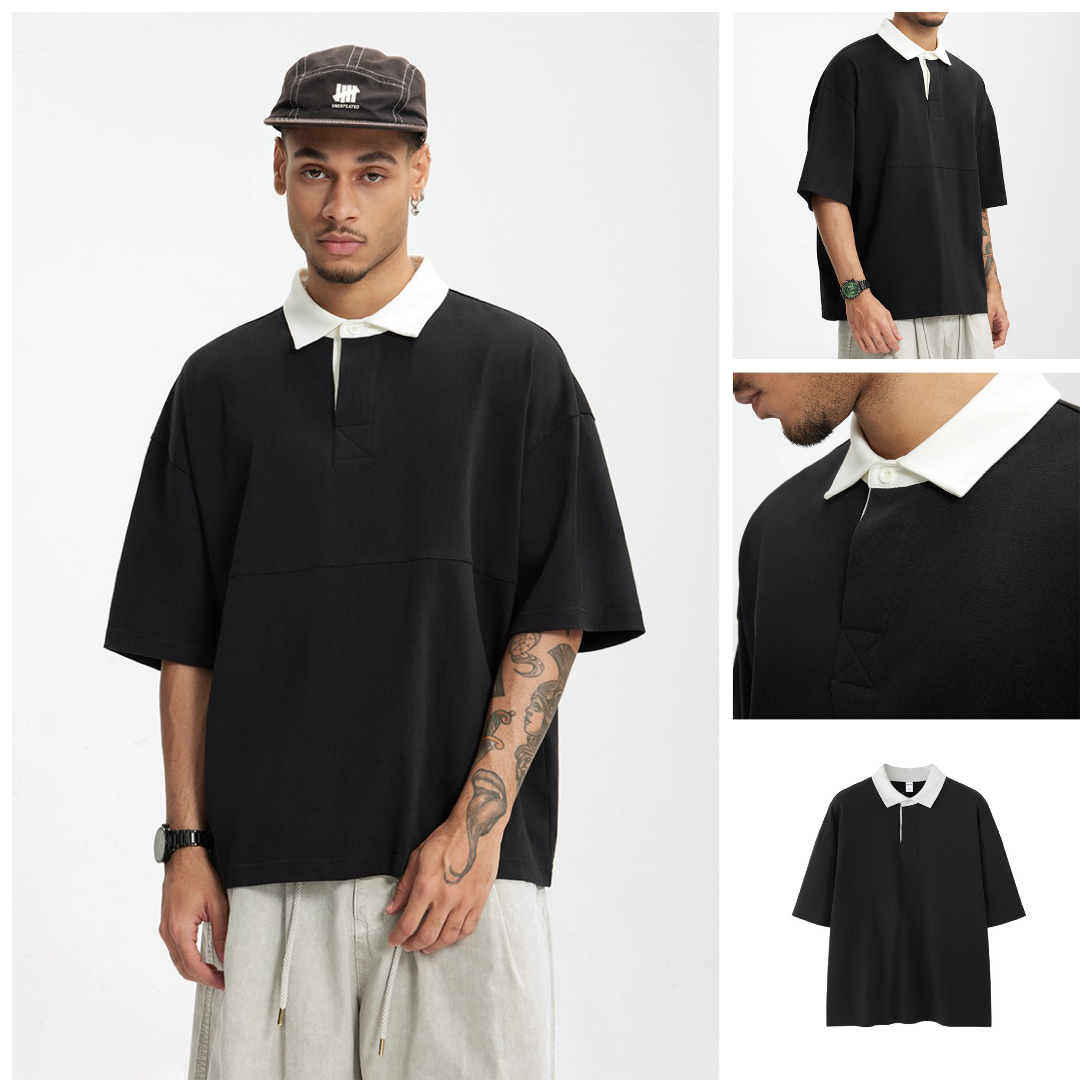INF®️| ÁO THUN CỔ POLO NGẮN TAY DÁNG RỘNG BASIC INF 8010