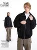 MADE®️| ÁO KHOÁC NỈ DÁNG RỘNG MÀU TRƠN KHÓA KÉO TÚI CÁCH ĐIỆU UNISEX MADE 241110