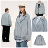 INF®️| ÁO KHOÁC DENIM WASH DÁNG RỘNG  UNISEX INF 5377