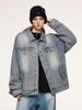 INF®️| ÁO KHOÁC DENIM WASH RETRO THIẾT KẾ ĐINH TÁN UNISEX INF 5379