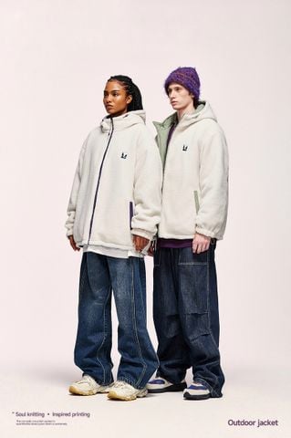 INF ™️| ÁO KHOÁC 2 MẶT COTTON CÓ MŨ TRÙM INF 5256