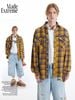 MADE®️| ÁO SƠ MI DÀI TAY KẺ SỌC DÂY KÉO NÚT CỔ ĐỨNG UNISEX MADE 240520