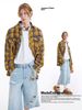 MADE®️| ÁO SƠ MI DÀI TAY KẺ SỌC DÂY KÉO NÚT CỔ ĐỨNG UNISEX MADE 240520
