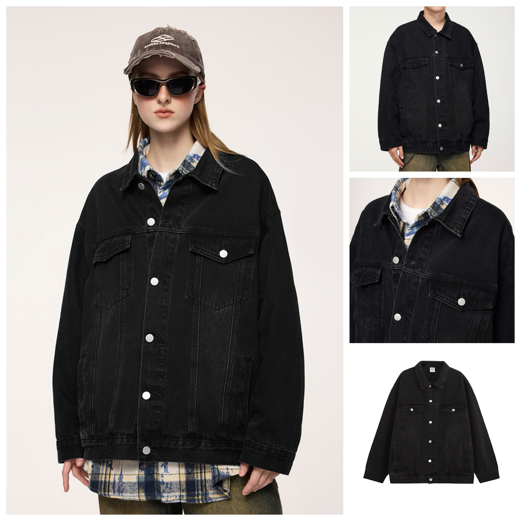 INF®️| ÁO KHOÁC DENIM WASH KHỔ RỘNG UNISEX INF 5374