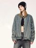 INF®️| ÁO KHOÁC DENIM WASH NGẮN PHONG CÁCH XE MÔ TÔ UNISEX INF 5373