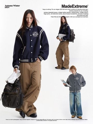 MADE®️| ÁO KHOÁC BÓNG CHÀY HUY HIỆU THÊU THỂ THAO UNISEX MADE LM2402