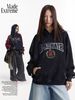 MADE®️| ÁO KHOÁC HOODIE NỈ MŨ TRÙM LOGO THÊU UNISEX MADE 241145