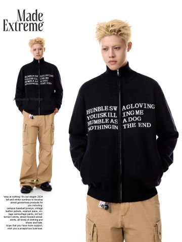 MADEEXTREME®️| ÁO LEN CỔ CAO THÊU CHỮ RETRO UNISEX MADE GM2406