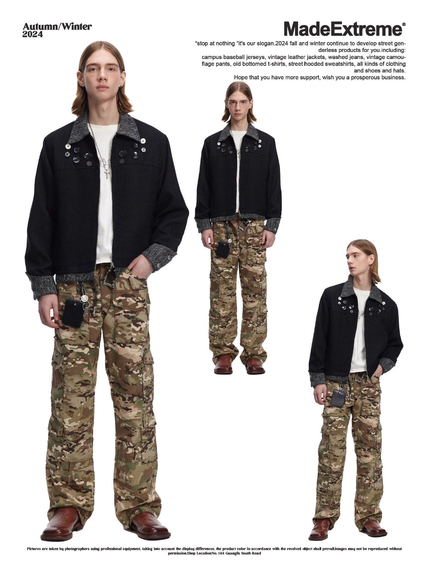 MADEEXTREME®️| ÁO KHOÁC CÁCH ĐIỆU RETRO UNISEX MADE 241088