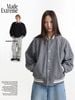 MADEEXTREME®️| ÁO KHOÁC BÓNG CHÀY LEN RAGLAN UNISEX MADE 241506